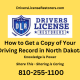 How to get ac copy of your north Dakota driving recory