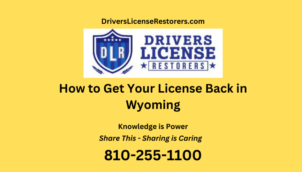 How to get your license back in Wyoming