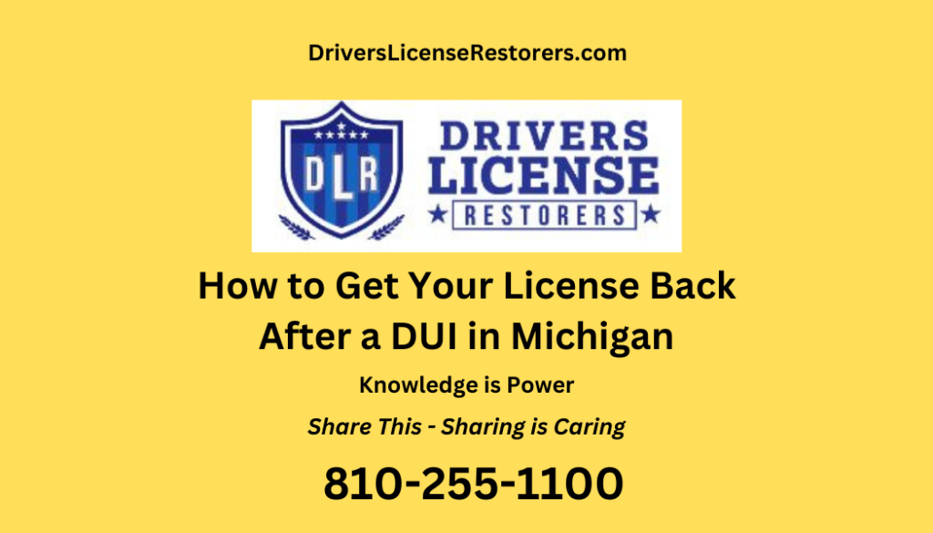How to get your license back in Michigan
